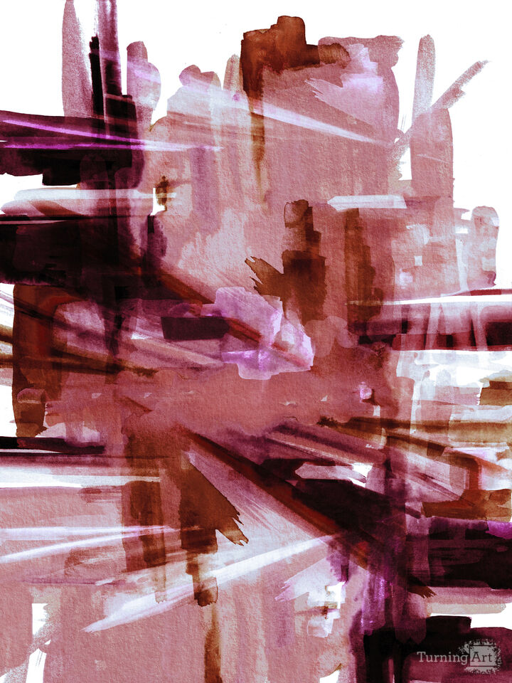 CITY LIGHTS 8 URBAN WATERCOLOR ABSTRACT PAINTING