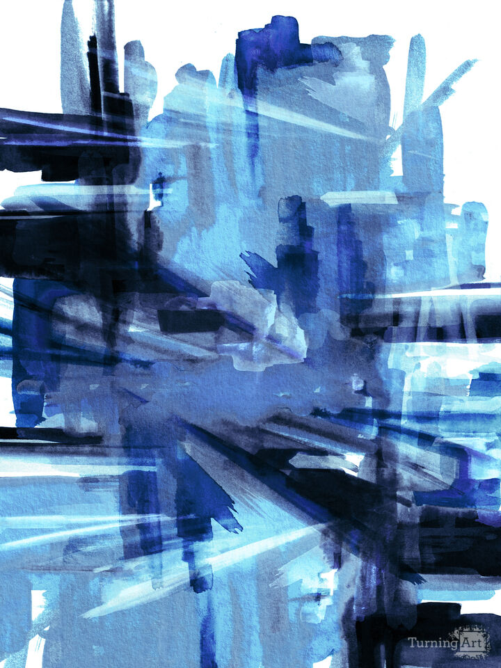 CITY LIGHTS 10 URBAN WATERCOLOR ABSTRACT PAINTING