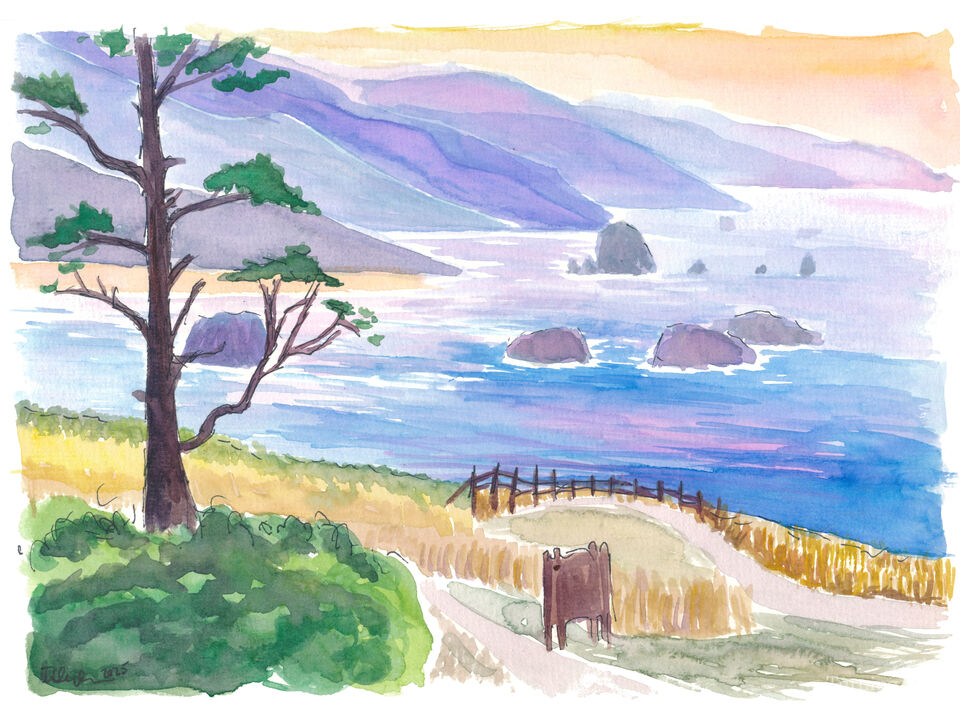 Water Mist at Oregon Beach Ecola State Park