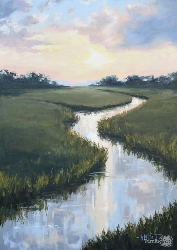 Evening Reflections on the Marsh