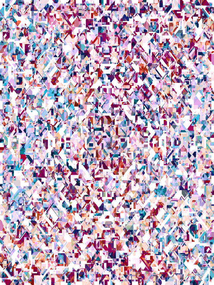 FRAGMENTED GARDEN 2 WHIMSICAL GEOMETRIC ABSTRACT