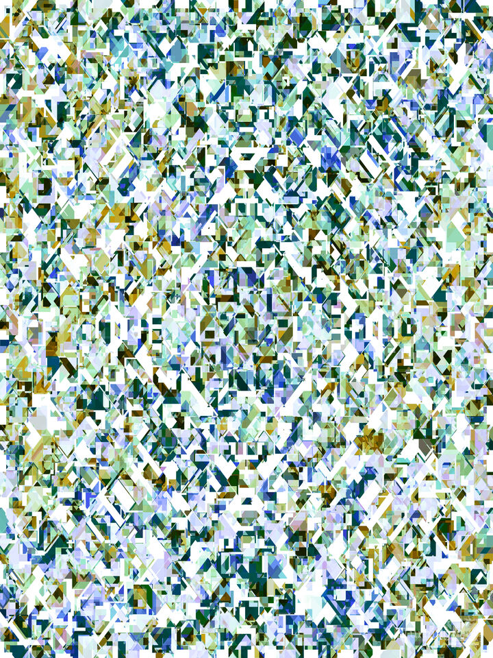 FRAGMENTED GARDEN 3 WHIMSICAL GEOMETRIC ABSTRACT