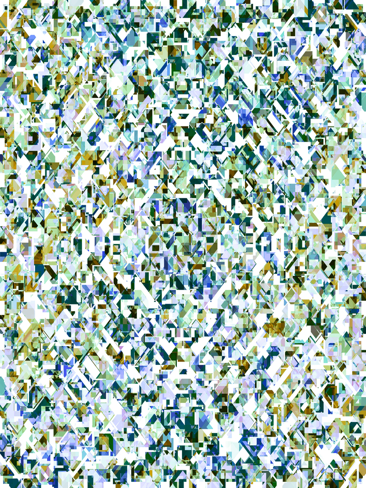 FRAGMENTED GARDEN 3 WHIMSICAL GEOMETRIC ABSTRACT