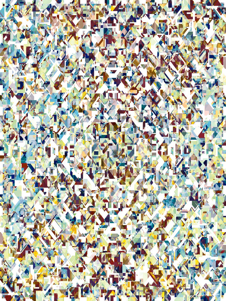 FRAGMENTED GARDEN 4 WHIMSICAL GEOMETRIC ABSTRACT