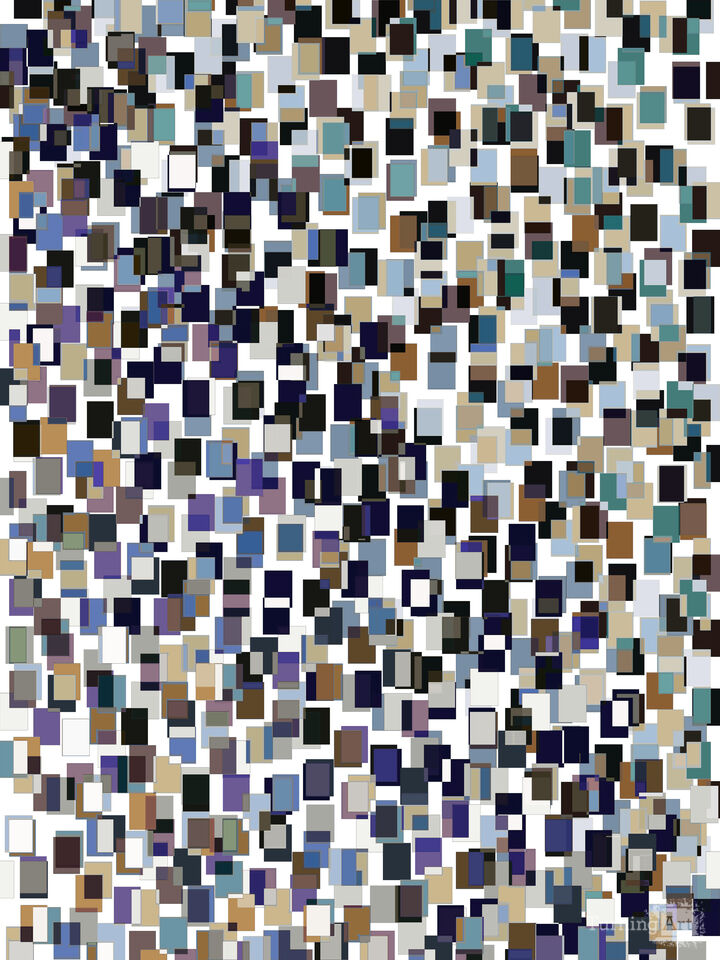 CITY SQUARES 8 COOL NEUTRAL GEOMETRIC ABSTRACT PATTERN