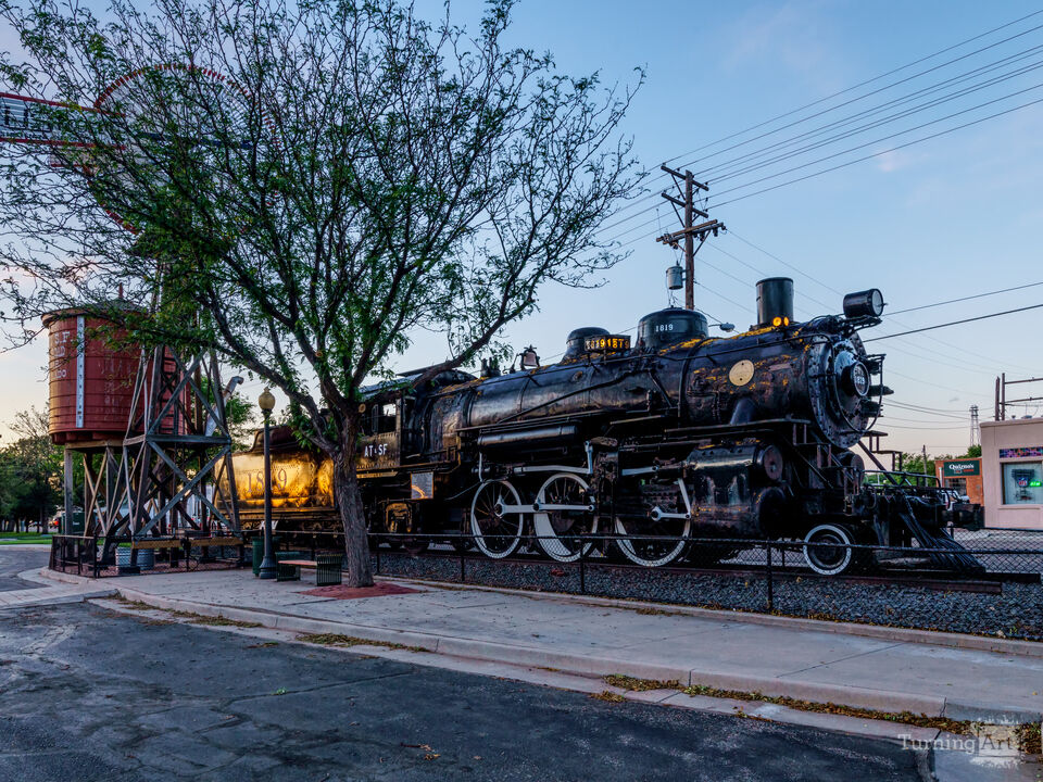 Steam Train And Windmill Lamar Colorado