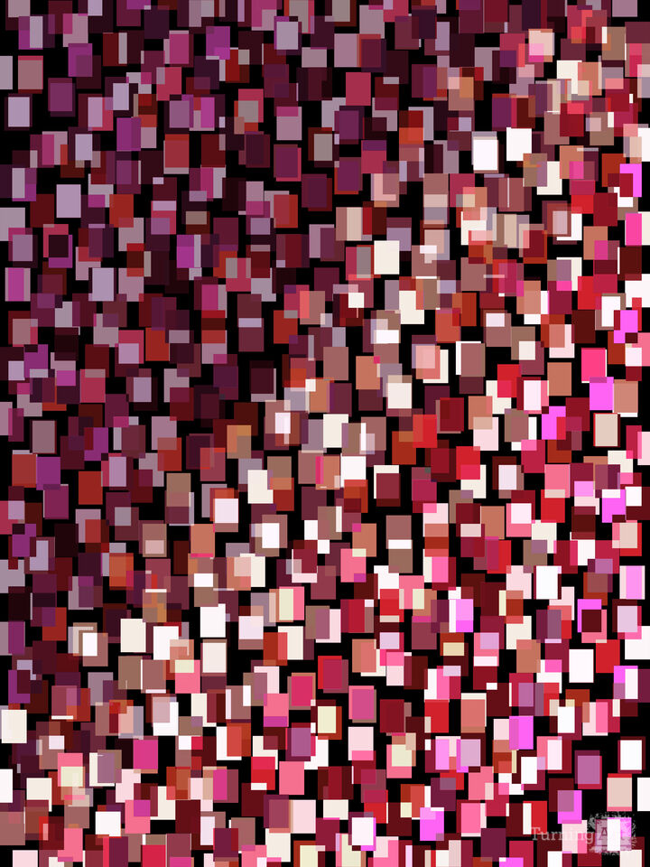 RAINBOW BLOCKS 2 RED GEOMETRIC ABSTRACT PATTERN