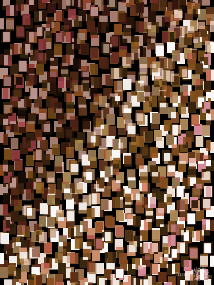 RAINBOW BLOCKS 6 BROWN GEOMETRIC ABSTRACT PATTERN