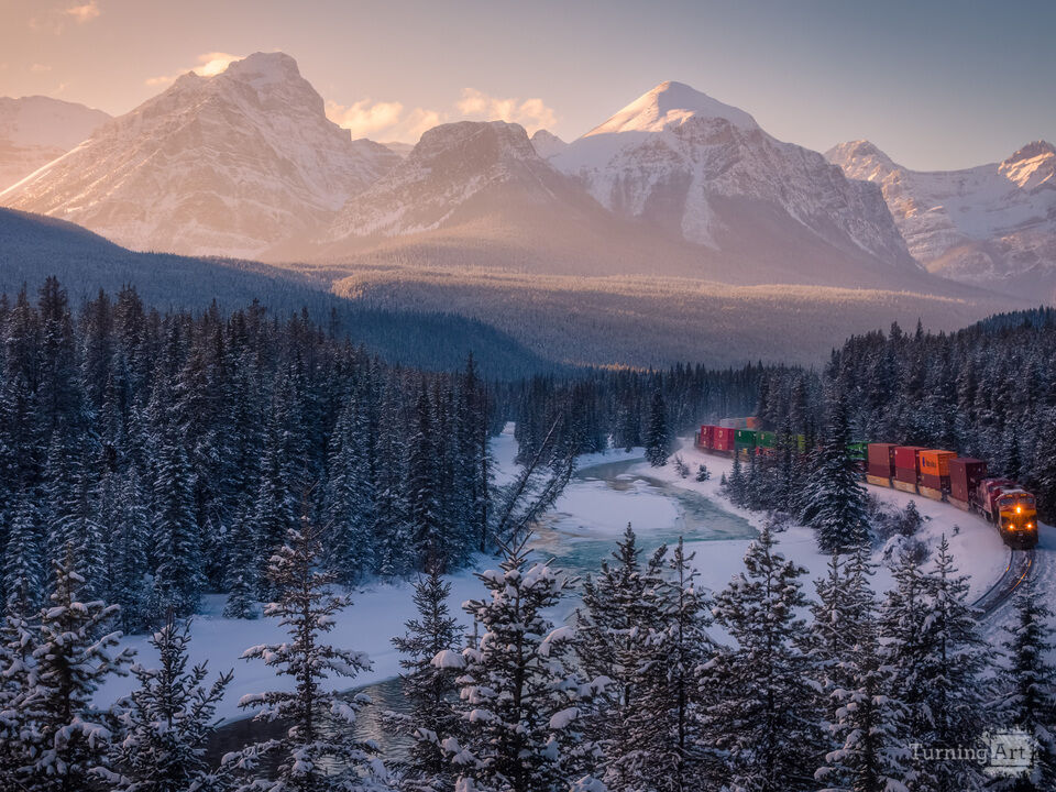 Old train within Canadian Rockies