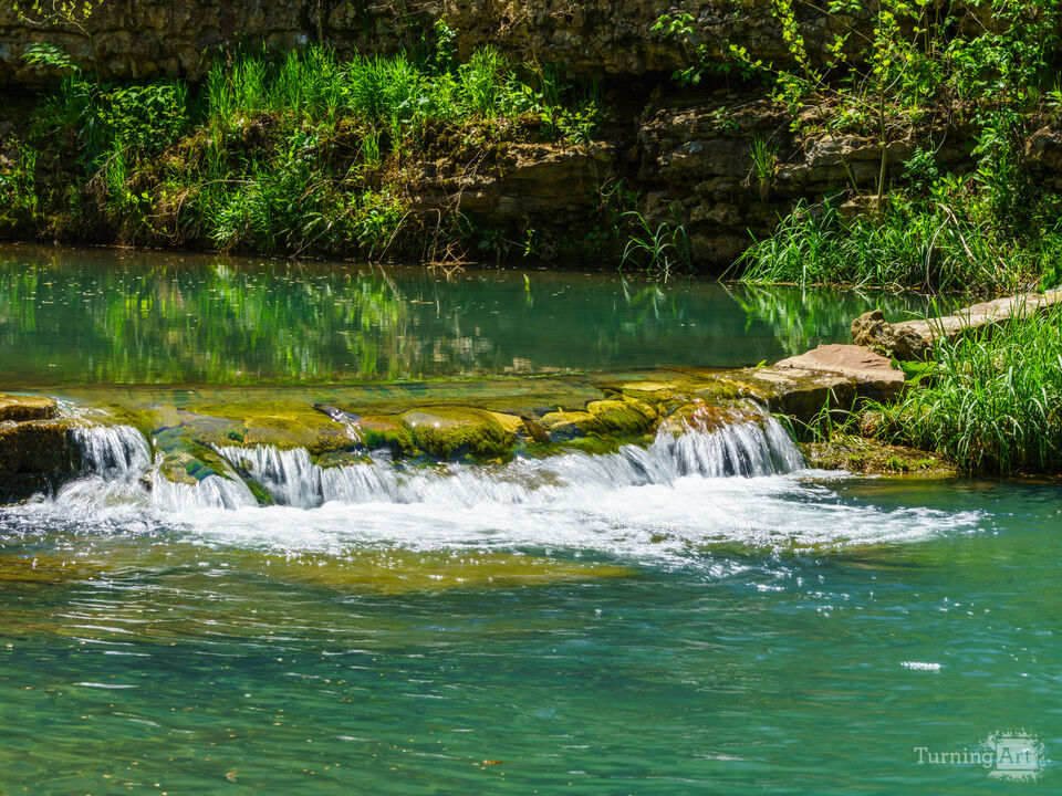 Emerald Flowing Waterfalls
