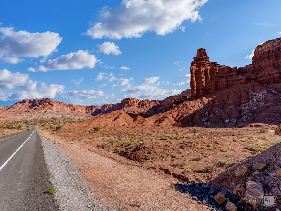 Capitol Reef Chimney Rock Landscape