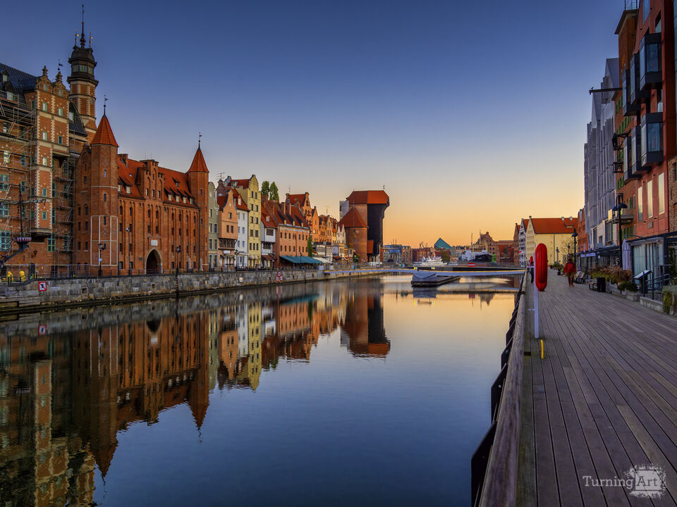 City of Gdansk at Dawn in Poland
