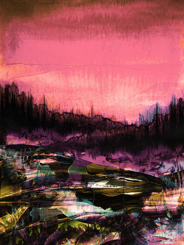 IN THE WILD 4 BOLD FOREST LANDSCAPE PAINTING