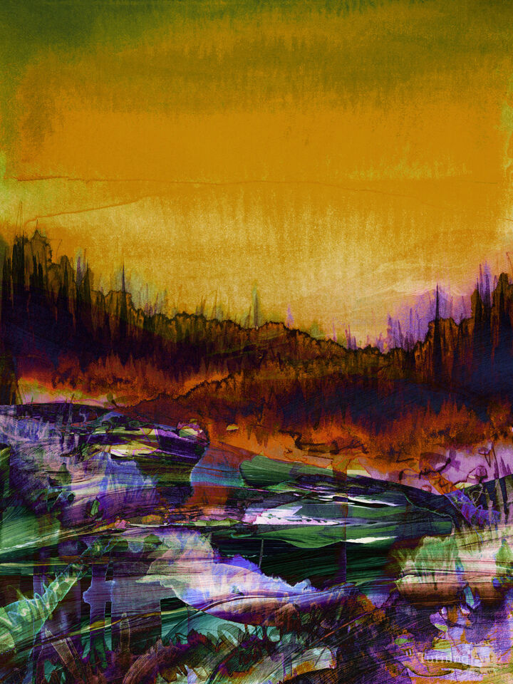 IN THE WILD 5 BOLD FOREST LANDSCAPE PAINTING