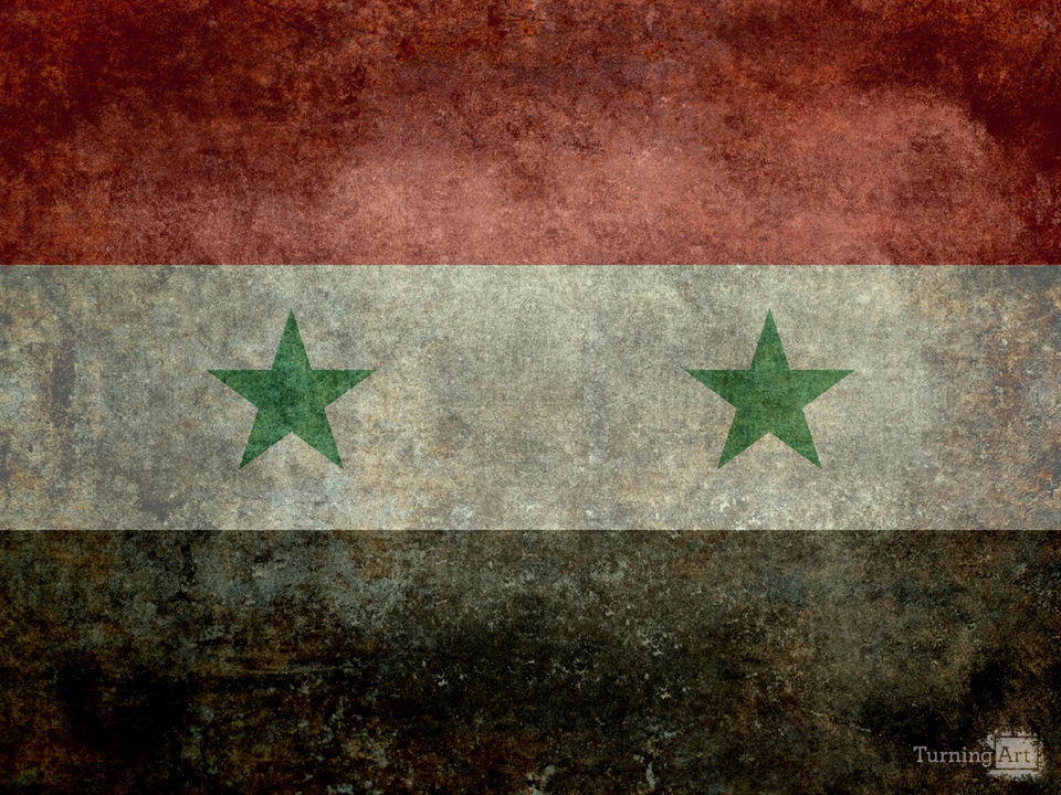 Syrian arab republic state flag