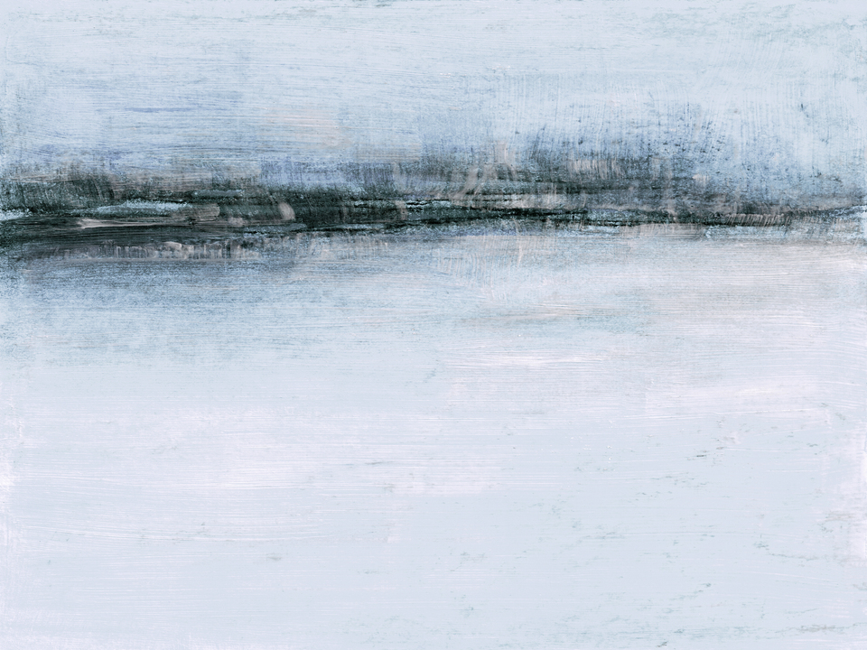 VACANCY 2 MUTED HORIZONTAL MINIMALIST LANDSCAPE ABSTRACT PAINTING