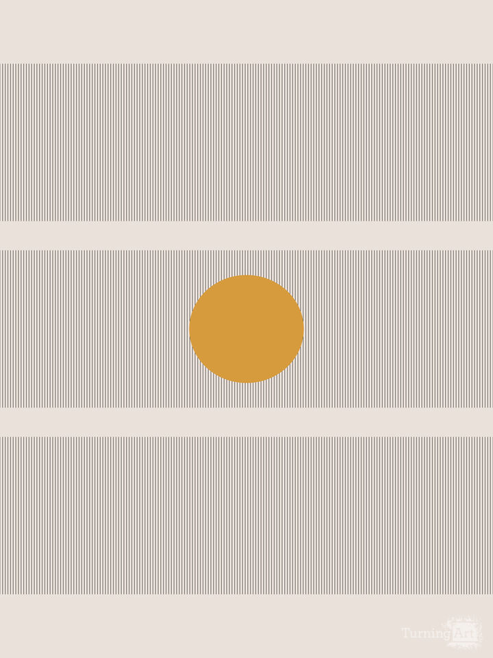 Minimalist Gold Dot with Soft Neutral Stripes