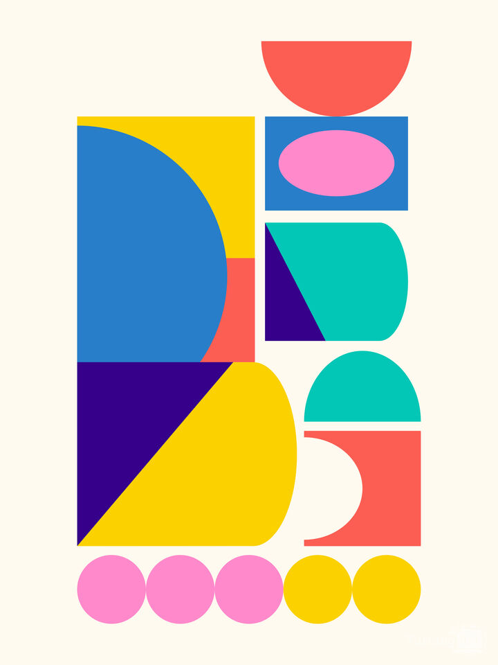 Playful Geometry in Bright Modern Colors