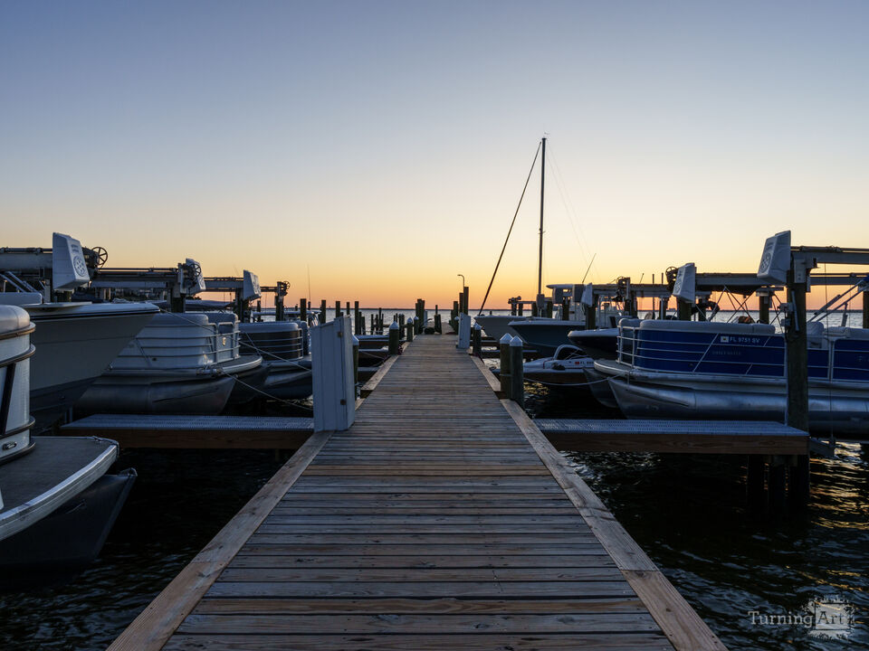 Boat Dock Sunset Gulf Breeze