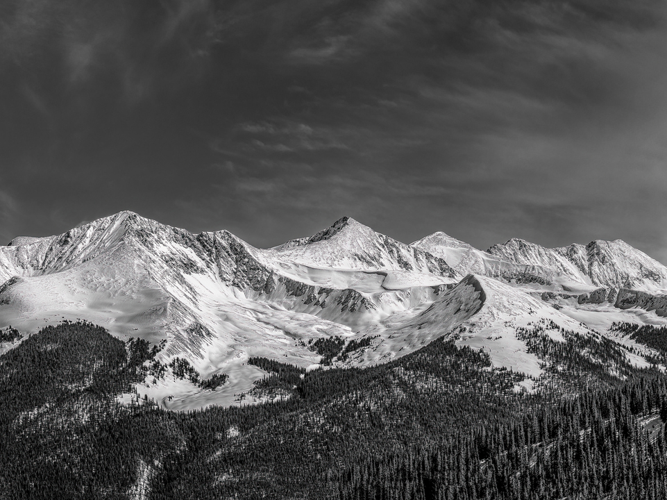 Winter Panorama of the Ten Mile and Mosquito Ranges