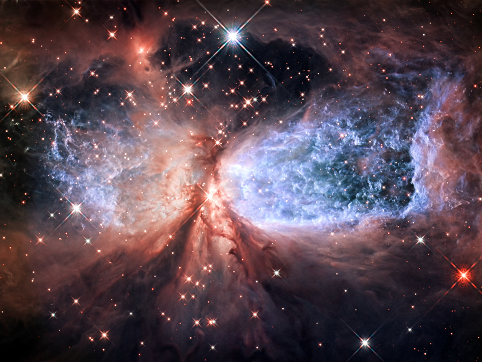 Celestial Snow Angel - Enhanced - Sharpless 2-106