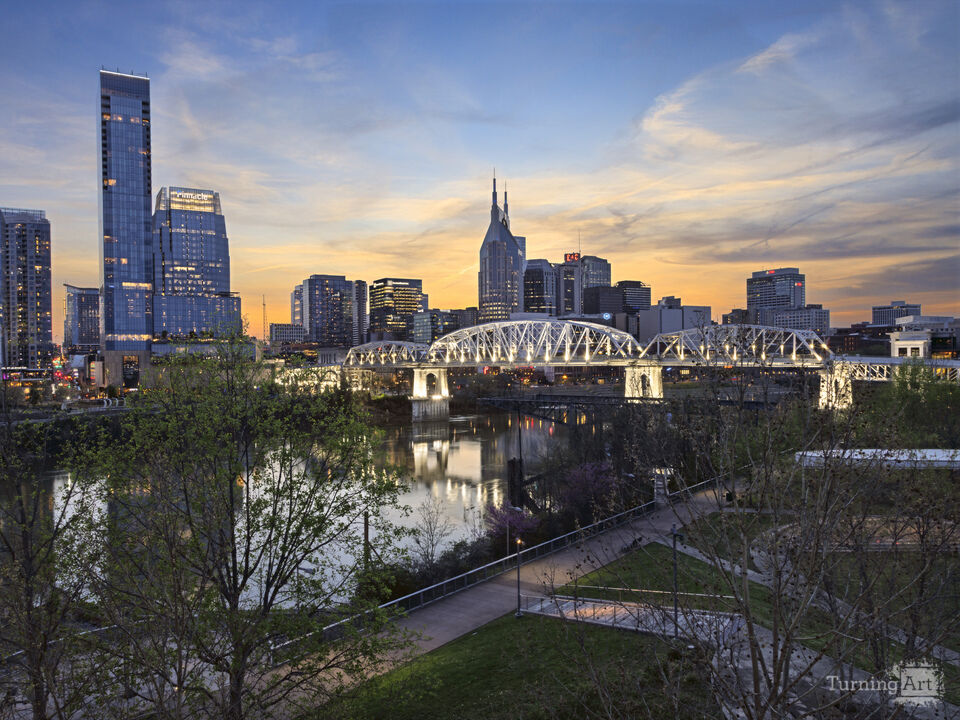 Downtown Nashville at Sunset
