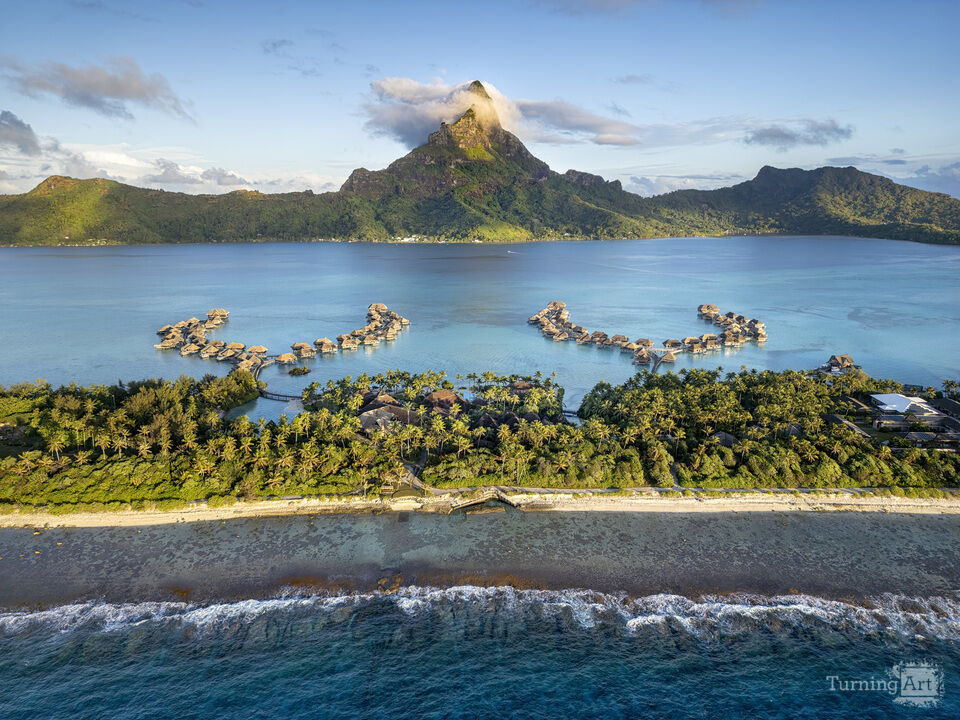 Bora Bora Mount Otemanu Aerial