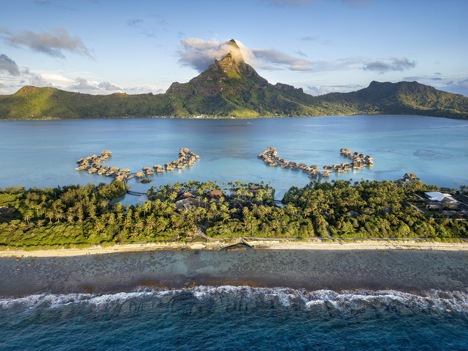 Bora Bora Mount Otemanu Aerial