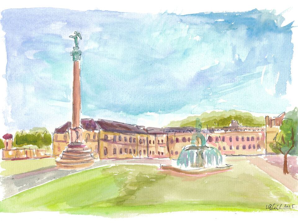 Golden Afternoon at Stuttgart New Castle