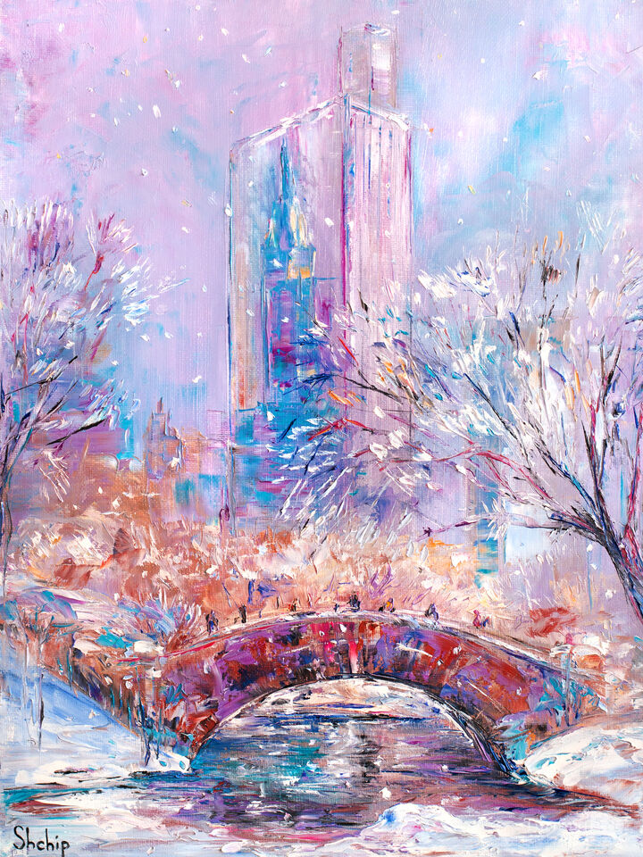 Winter Bridge in Central Park 