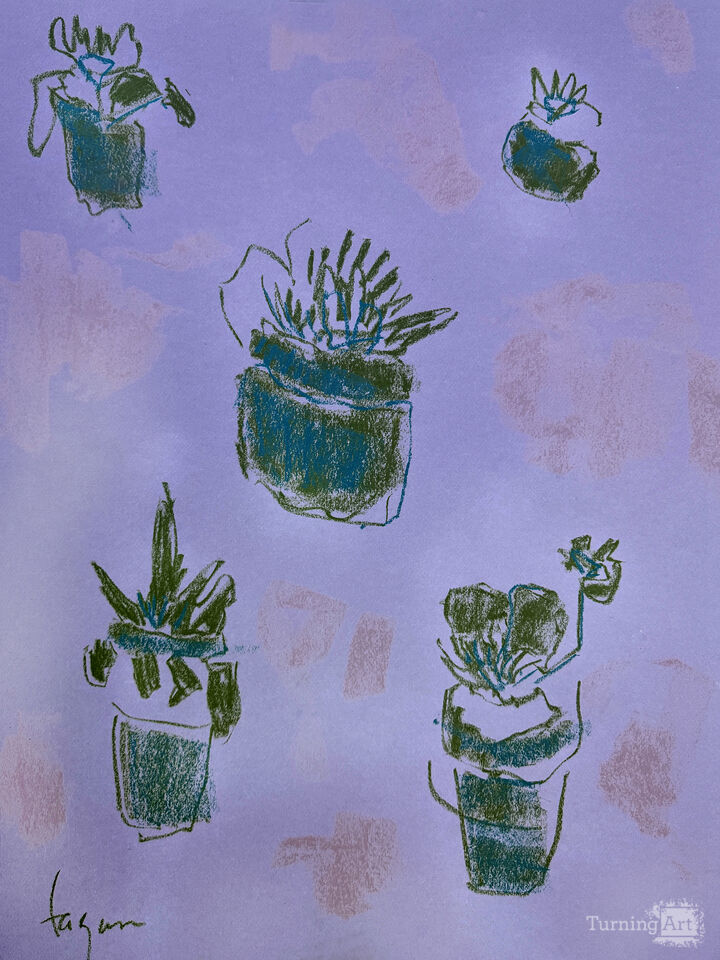 Potted Blessings Blue