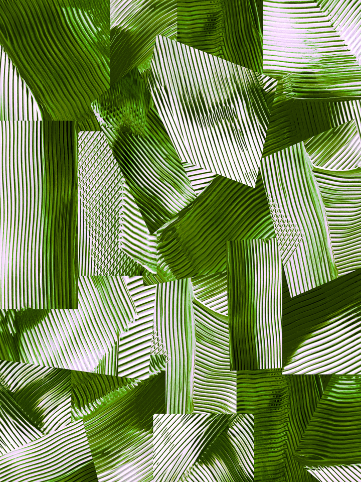 FLOW & FLUX 7 EMERALD GREEN, COLORFUL ABSTRACT BRUSHSTROKES PAINTING