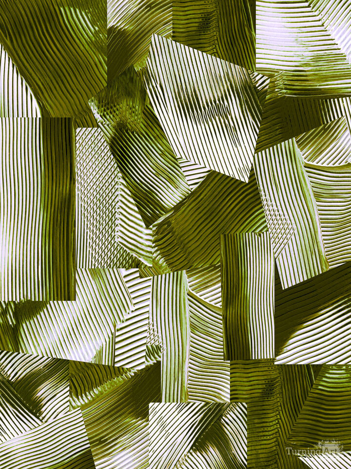 FLOW & FLUX 8 AVOCADO GREEN, COLORFUL ABSTRACT BRUSHSTROKES PAINTING