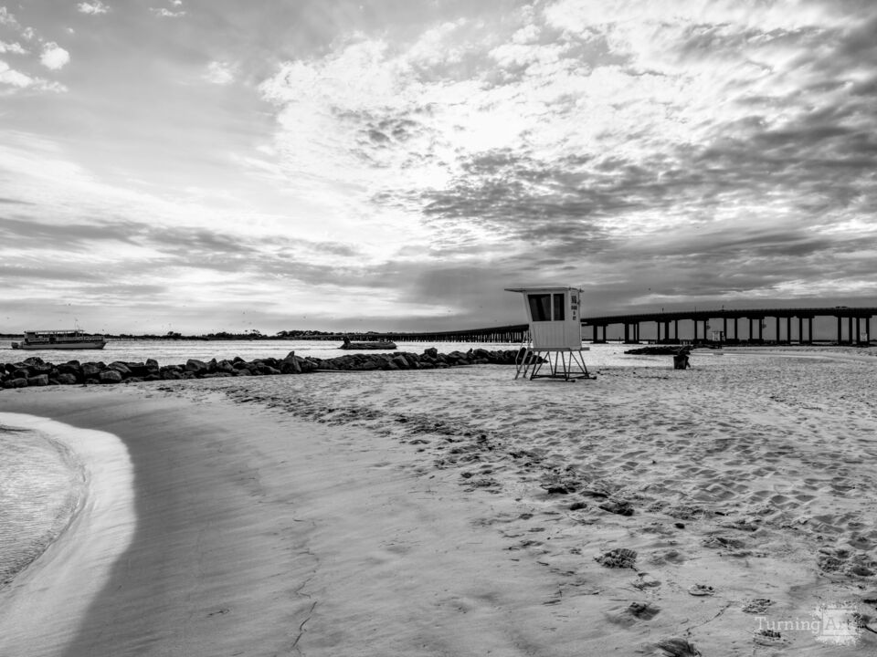 Destin Florida End Of The Day Grayscale