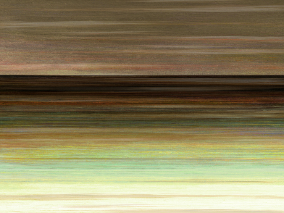 WAITING FOR DAWN 1 HORIZONTAL - MINIMALIST OCEAN LANDSCAPE PAINTING