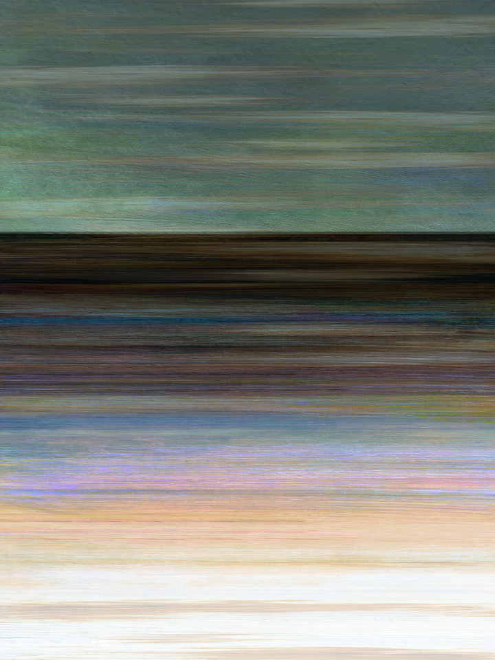 WAITING FOR DAWN 2 VERTICAL - MINIMALIST OCEAN LANDSCAPE PAINTING