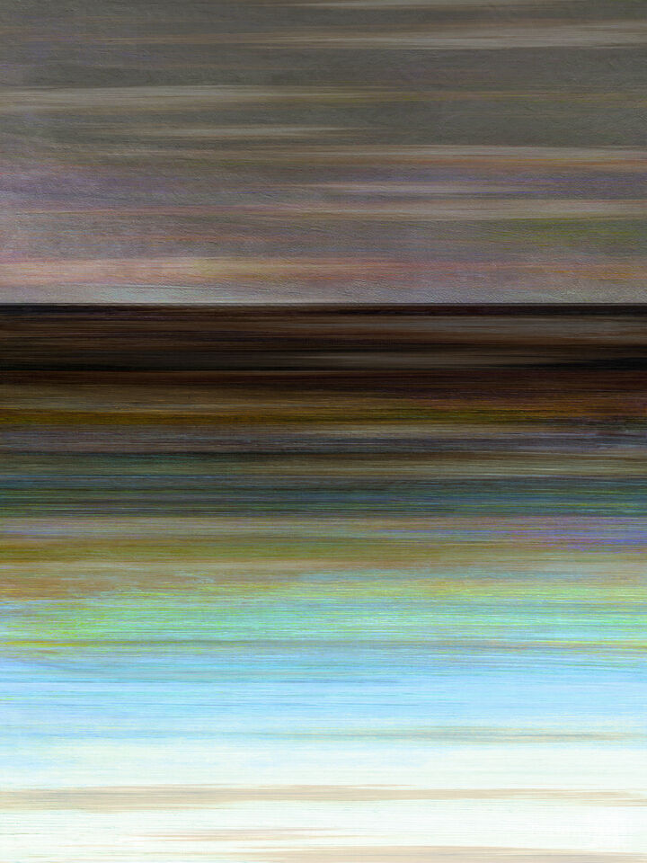 WAITING FOR DAWN 3 VERTICAL - MINIMALIST OCEAN LANDSCAPE PAINTING