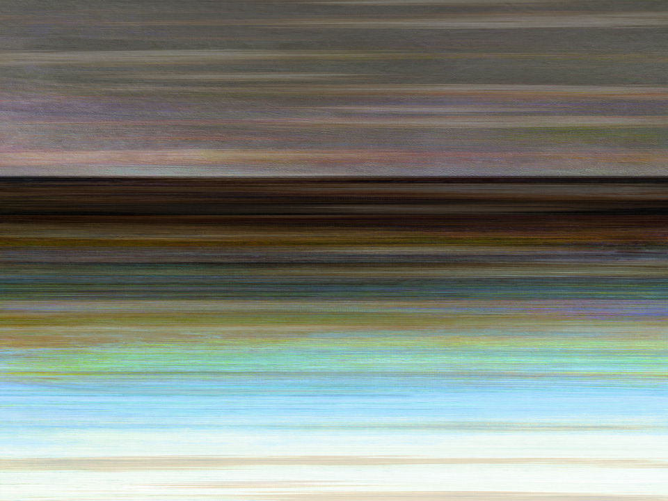 WAITING FOR DAWN 3 HORIZONTAL - MINIMALIST OCEAN LANDSCAPE PAINTING