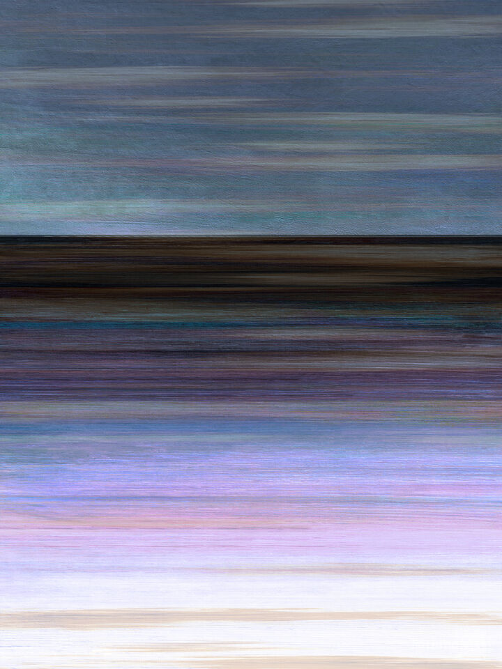 WAITING FOR DAWN 6 VERTICAL - MINIMALIST OCEAN LANDSCAPE PAINTING