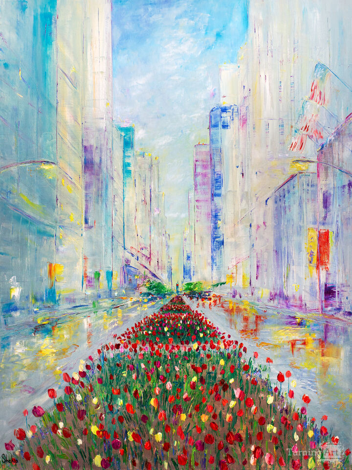 Spring After Rain on Michigan Avenue