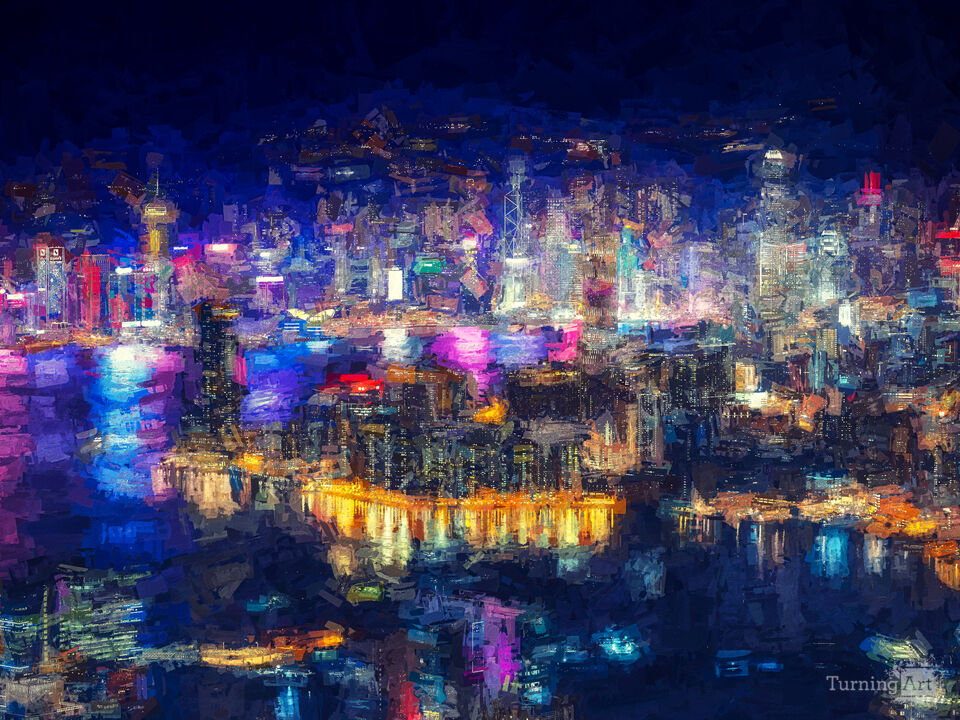Vibrant Night In Hong Kong