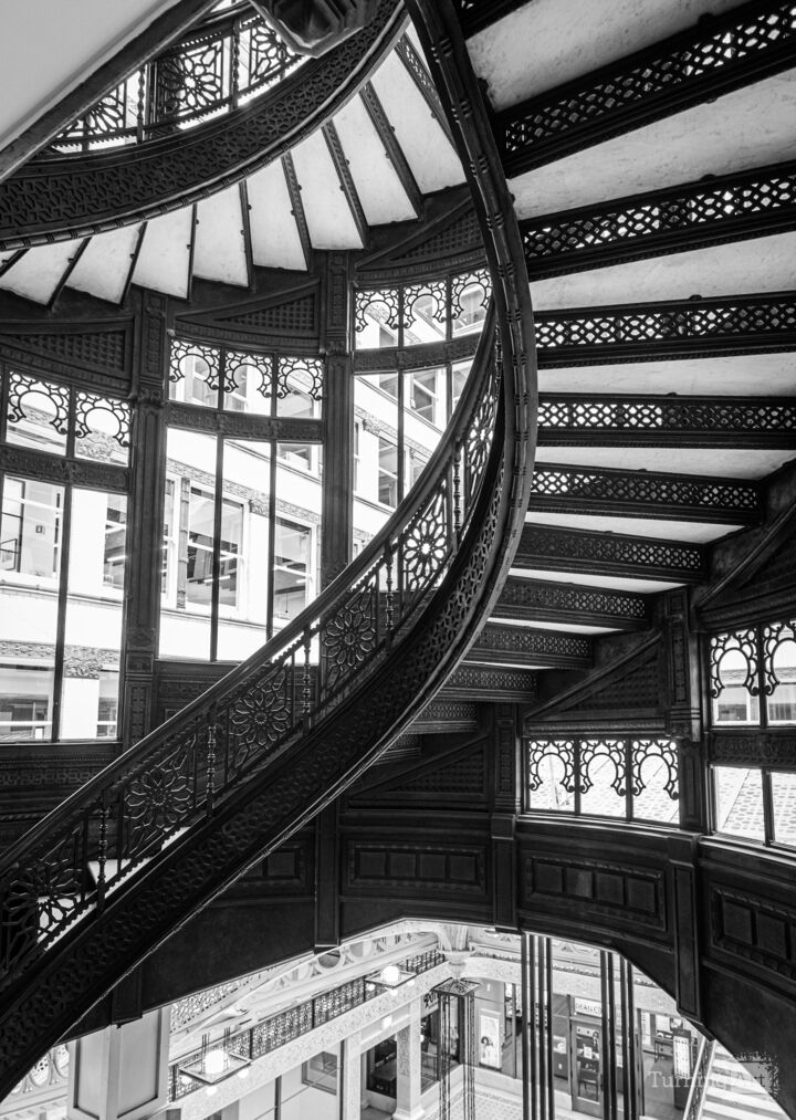 Rookery Building Oriel Staircase Above and Below