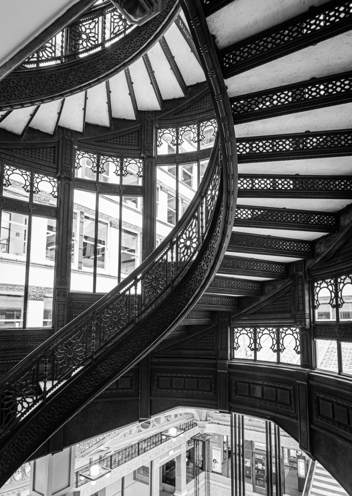Rookery Building Oriel Staircase Above and Below