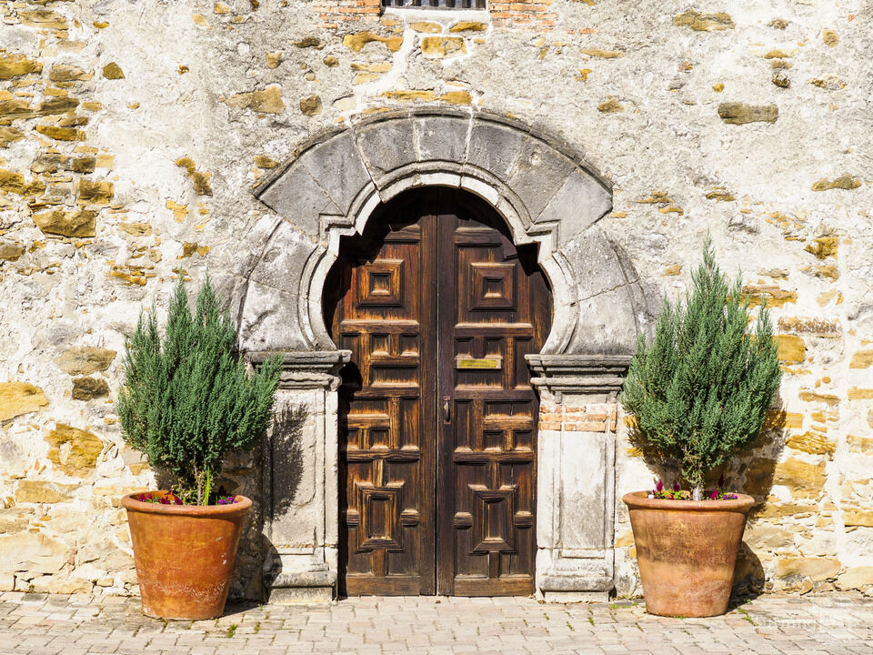 Mission Doorway: San Antonio  Mission Espada