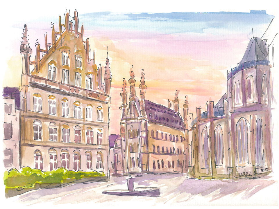 Gothic Grandeur at Leuven Town Hall City Square