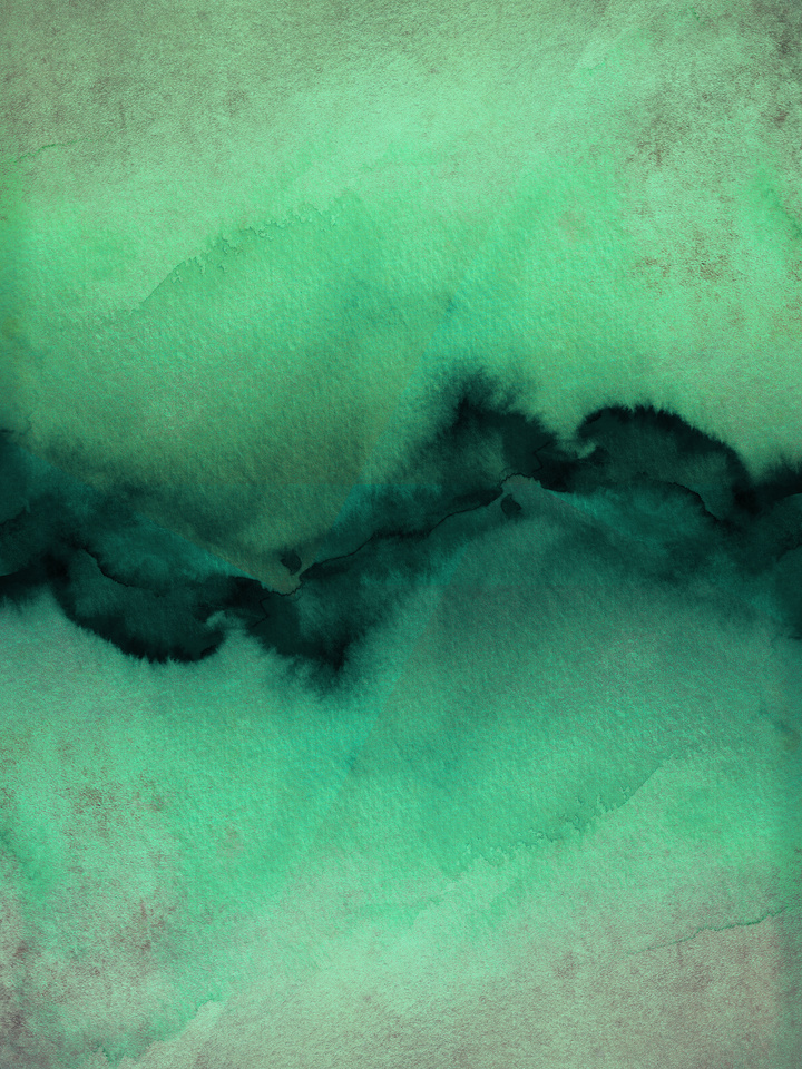 THE VIBE, MINT FOREST GREEN - ABSTRACT ORGANIC PAINTING