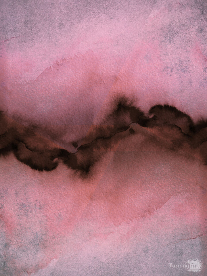 THE VIBE, BLUSH PINK BROWN GREY - ABSTRACT ORGANIC PAINTING