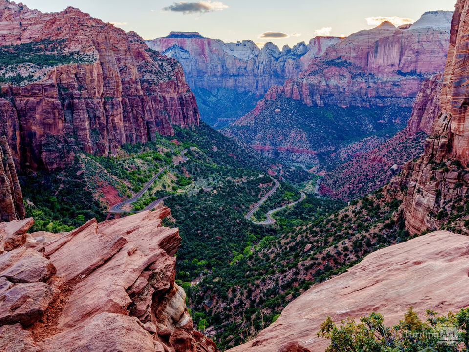 Dusk At Zion Canyon Overlook