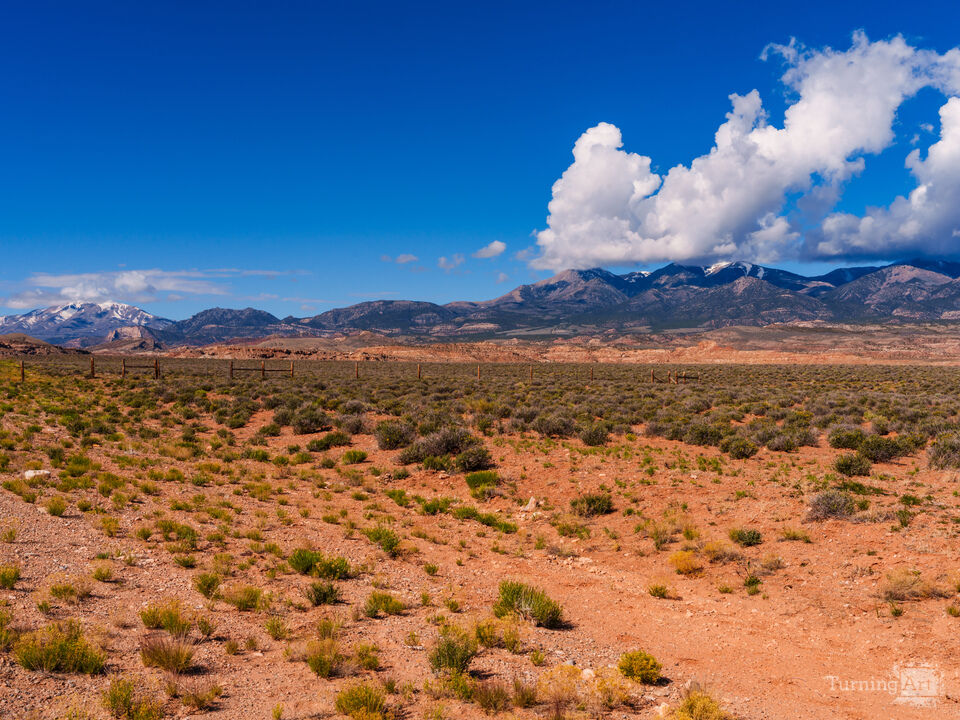 Henry Mountains Over Utah Desert