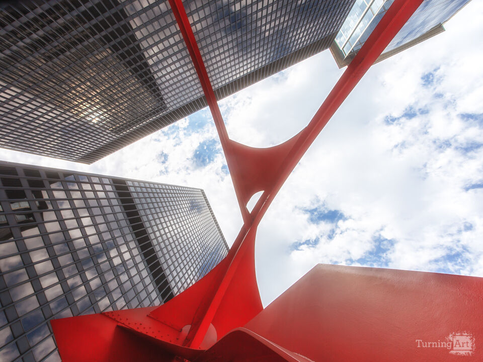 Under the Flamingo Bright Sky and Clouds